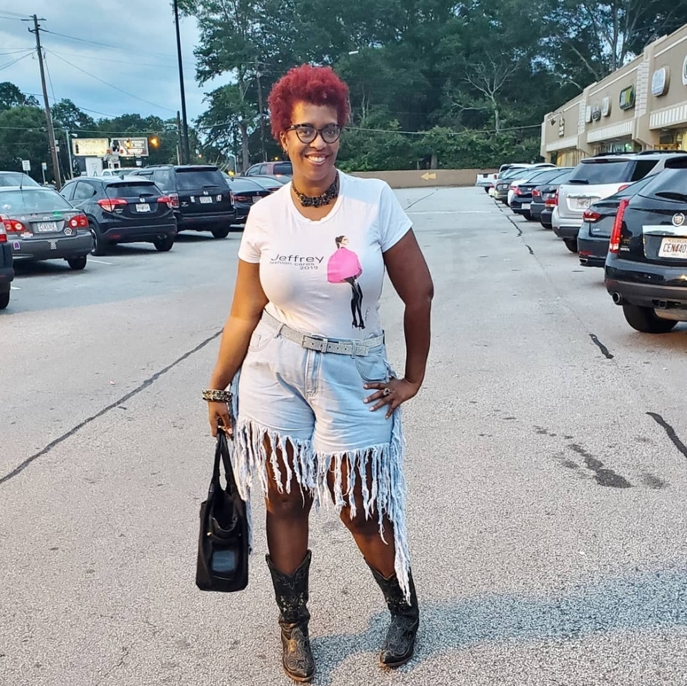 ⚡️Fun Festival Fringed Plussize Denim Shorts - Picture 4 of 5